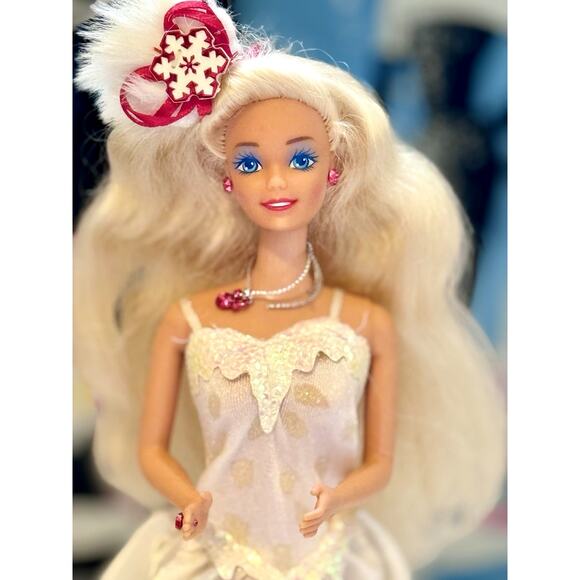 Vintage 1989 Happy Holidays Barbie Doll Special Edition Christmas Mattel - Picture 4 of 11